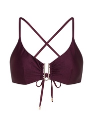 Haut de bikini court Costa - Violet, Violet, coloris