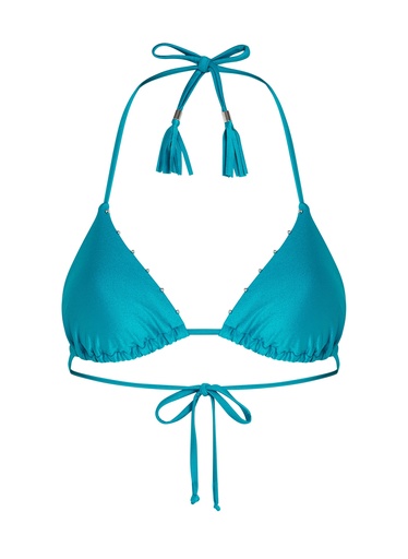 Haut de bikini triangle Aqua - Vert