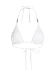Haut de bikini triangle coquillage - Blanc, Blanc, coloris