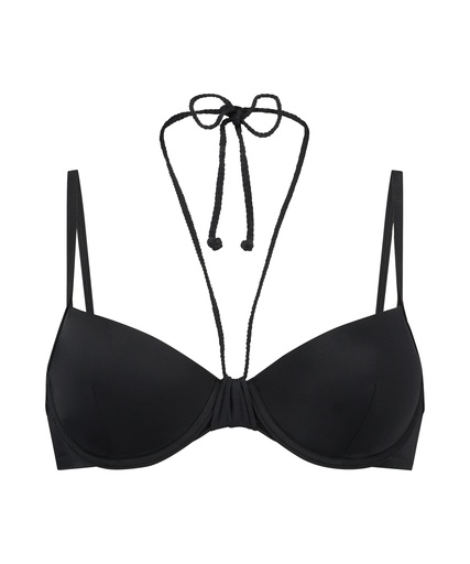Haut de maillot de bain rembourré à armatures Luxe - Noir