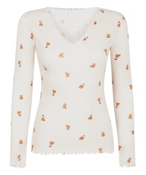 Haut de pyjama Pointelle - Blanc, Blanc, coloris