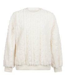 Haut en polaire torsadée - Blanc, Blanc, coloris