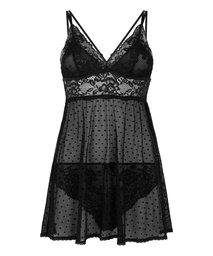 Babydoll Beatriz - Noir, Noir, coloris