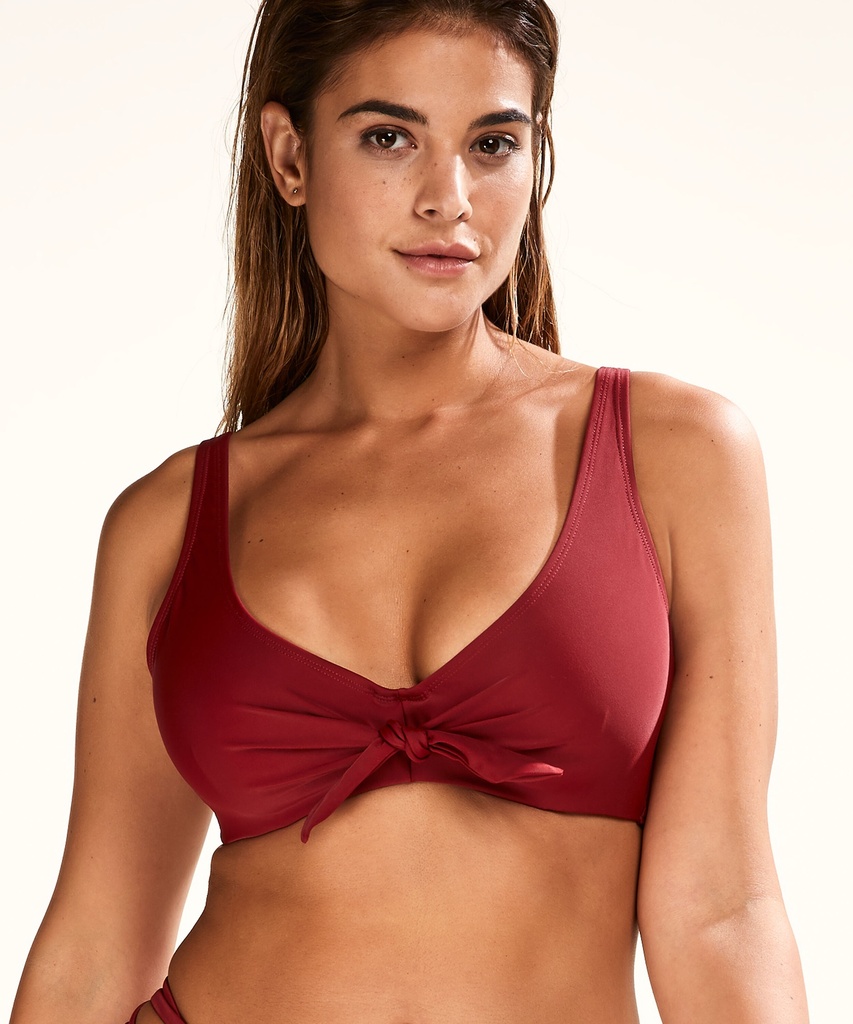 Unformed Clasp Bikini Top Sunset Dreams - Red