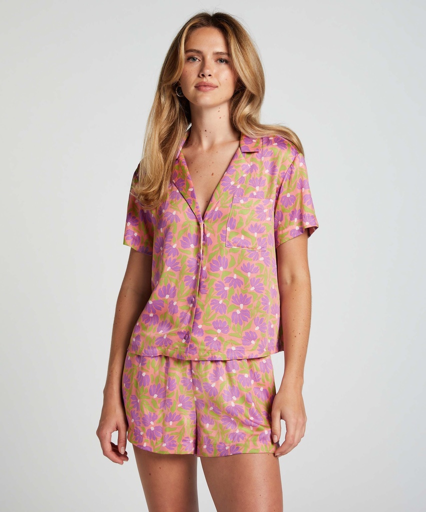 Short de pyjama Satin - Rose bonbon