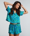 Short de pyjama Satin - Bleu