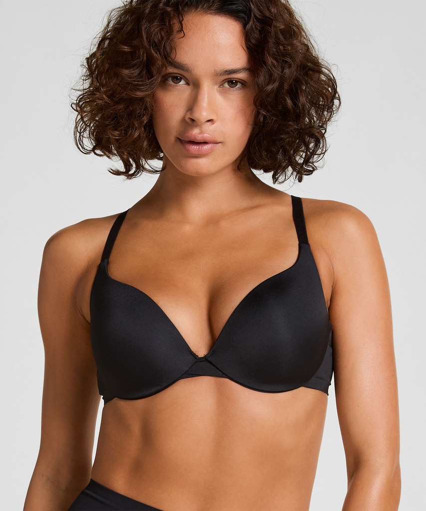 Soutien-gorge à armatures préformé push-up Smooth - Noir