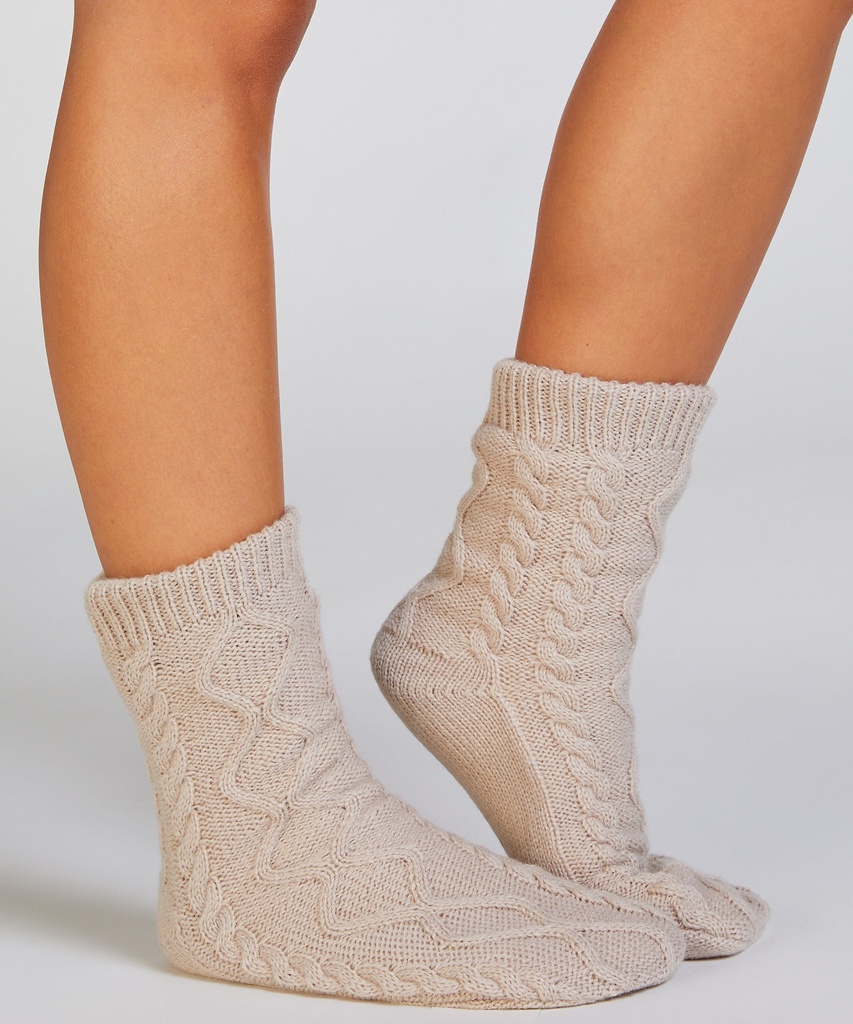 1 paire de chaussettes tricotées - Beige
