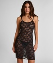 Robe nuisette en dentelle intégrale - Noir