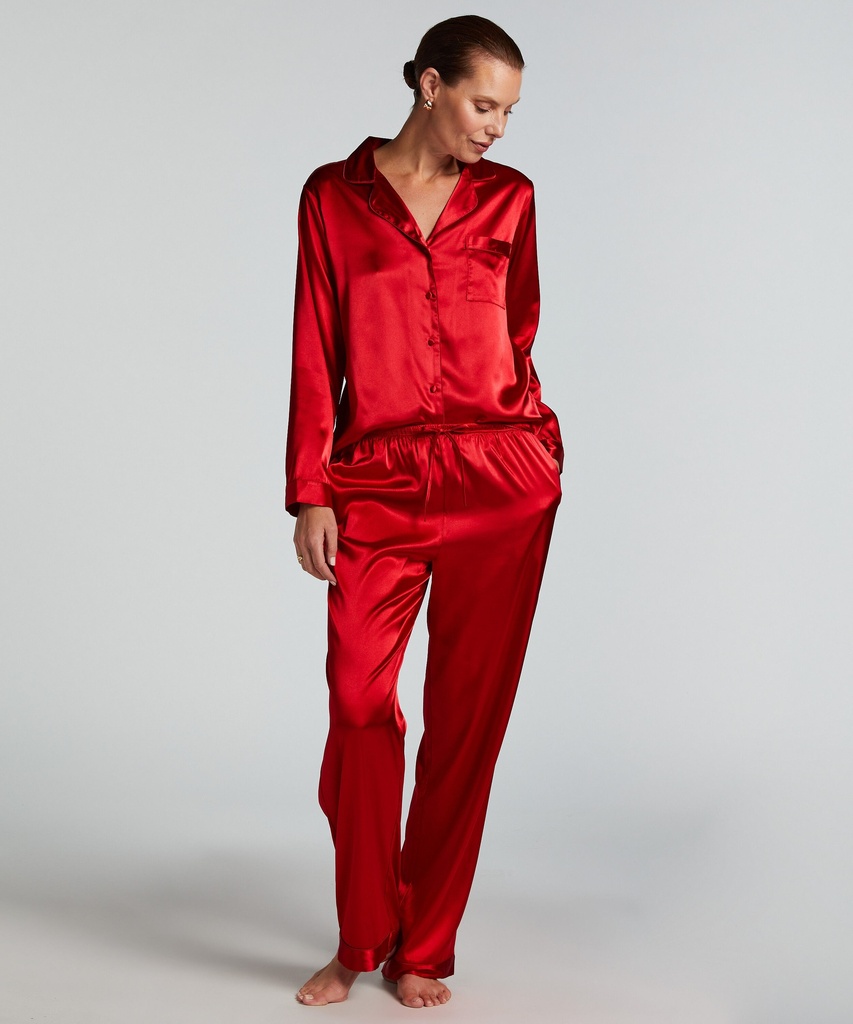 Pantalon Satin - Rouge