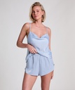 Short en satin Minimal - Bleu