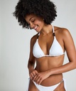 Haut de bikini triangle coquillage - Blanc