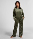 Pantalon de pyjama velours - Vert lierre
