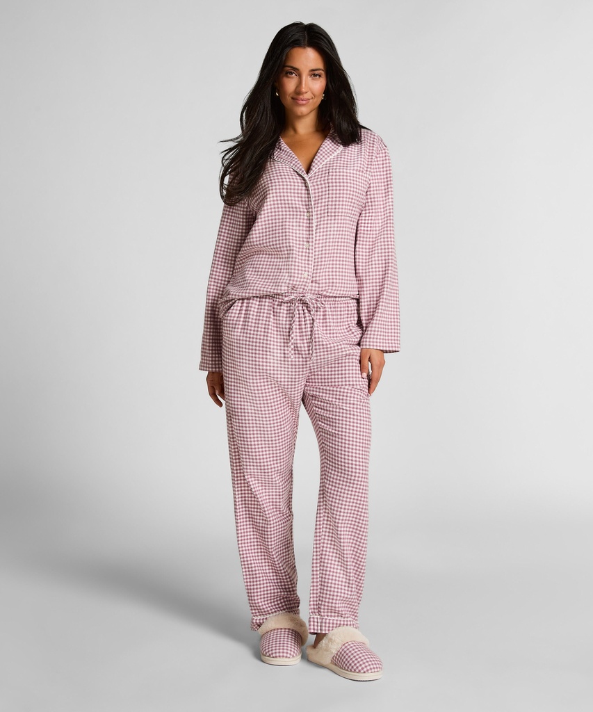 Pantalon de Pyjama Flanel - Mauve poudré