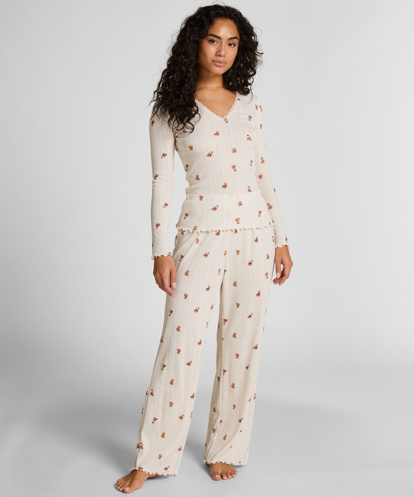 Pantalon de pyjama Pointelle - Blanc