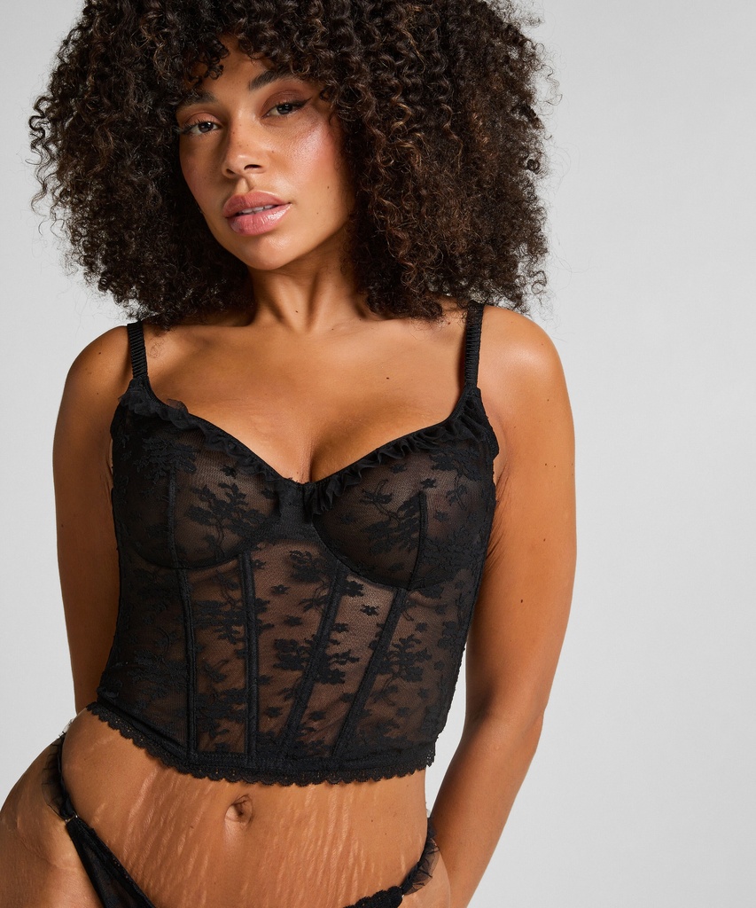 Soutien-gorge à armatures non rembourré longline Darcy - Noir