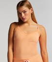 Top Cami Rib Lace - Rose