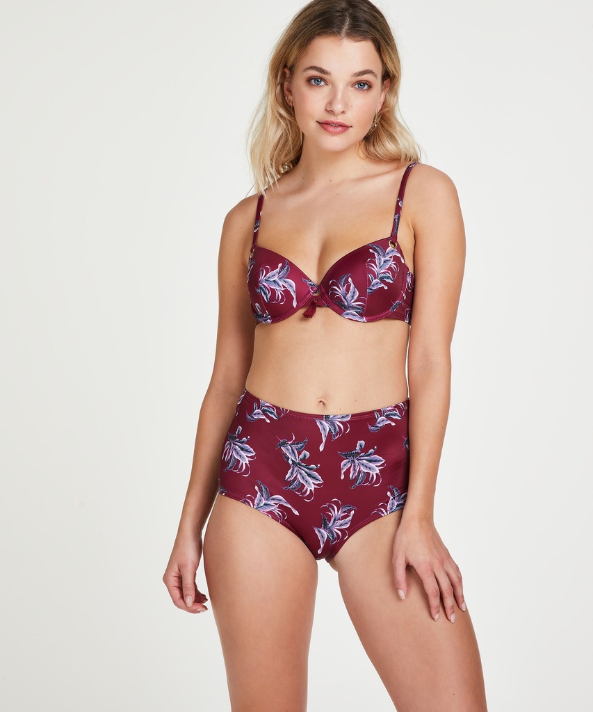 Tropic Glam high leg bikini shorts - Red