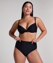 Bas de bikini taille haute Cheeky shaping Luna - Noir