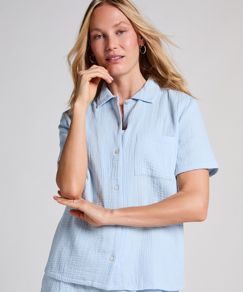 Veste en mousseline - Bleu ciel