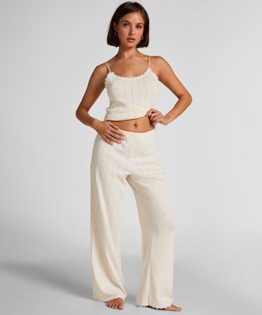 Pantalon en pointelle - Blanc