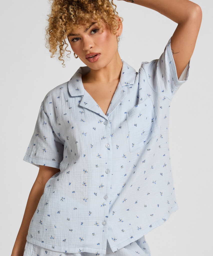 Veste en mousseline - Bleu
