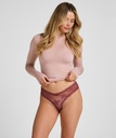 Slip brésilien V-shape Mesh - Mauve rosé