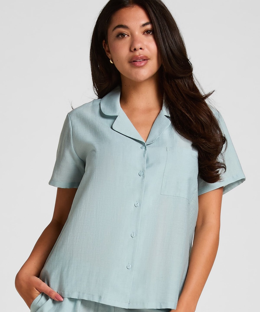 Veste de pyjama Crinkled - Bleu