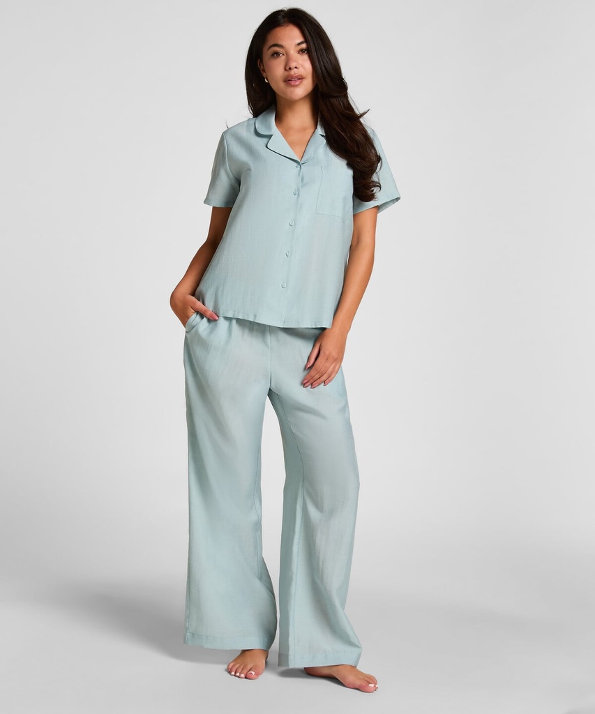 Pantalon de pyjama Crinkled - Bleu