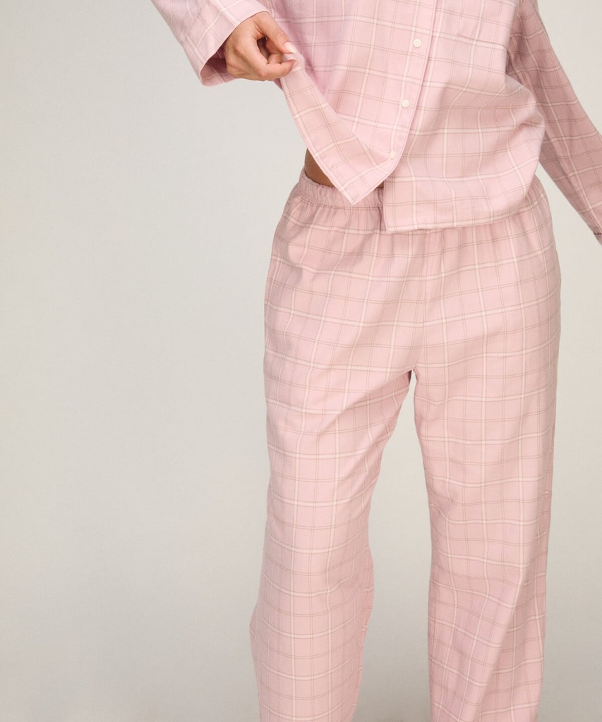 Pantalon de Pyjama à Carreaux - Rose