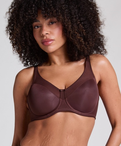 Soutien-gorge à armatures non-préformé minimiseur Nina - Marron
