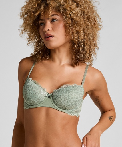 Soutien-gorge à armatures préformé Marine - Vert menthe