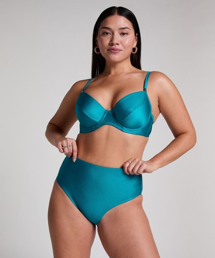 Bas de bikini galbant aqua - Bleu