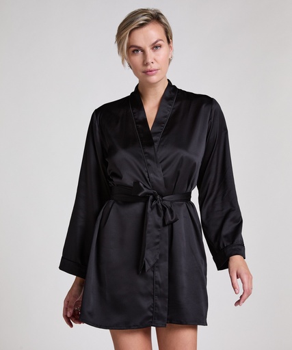 Kimono Satin - Noir