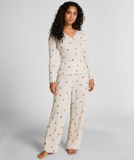 Pantalon de pyjama Pointelle - Blanc