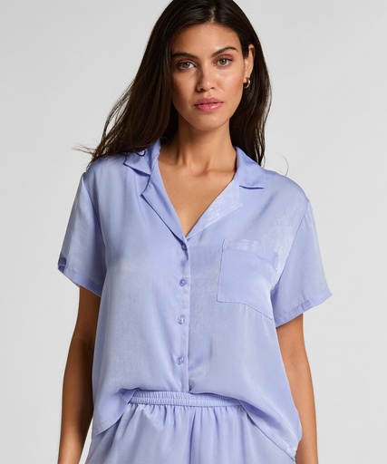 Veste à manches courtes en satin - Lavande pâle