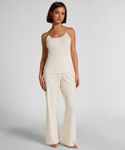 Ensemble Pyjama Pointelle - Blanc