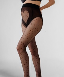 Collants de maternité 15 Deniers à Pois - Noir, Noir, coloris
