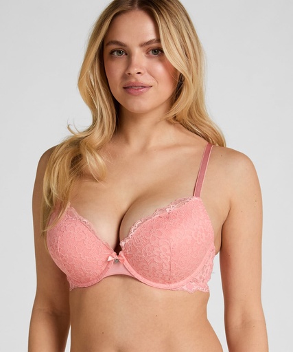Soutien-gorge à armatures préformé push-up Marine - Pêche