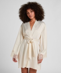 Kimono en satin Valerie - Blanc, Blanc, coloris