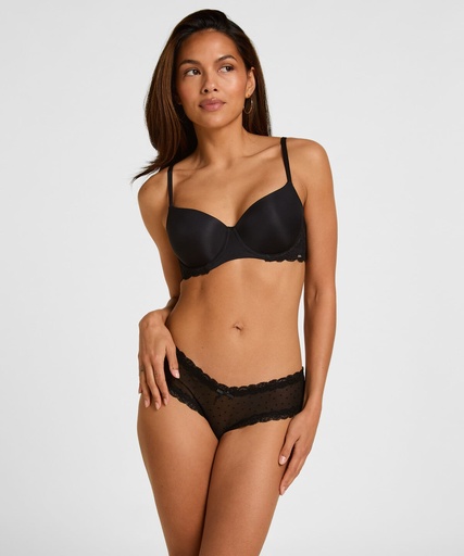 Slip brésilien V-shape Mesh - Noir