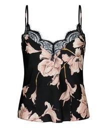 Caraco de pyjama Flower - Noir, Noir, coloris