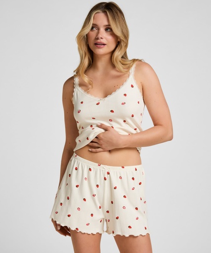 Short de pyjama Pointelle - Blanc
