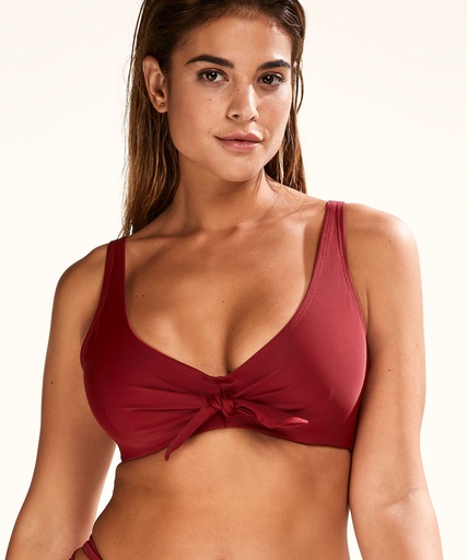 Unformed Clasp Bikini Top Sunset Dreams - Red
