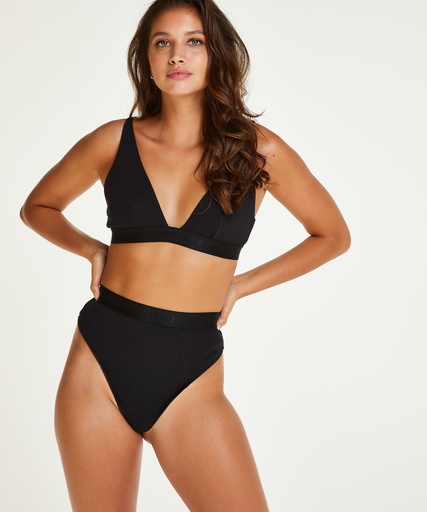 Cutie high cut thong - Black