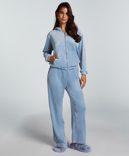 Pantalon de pyjama velours - Bleu